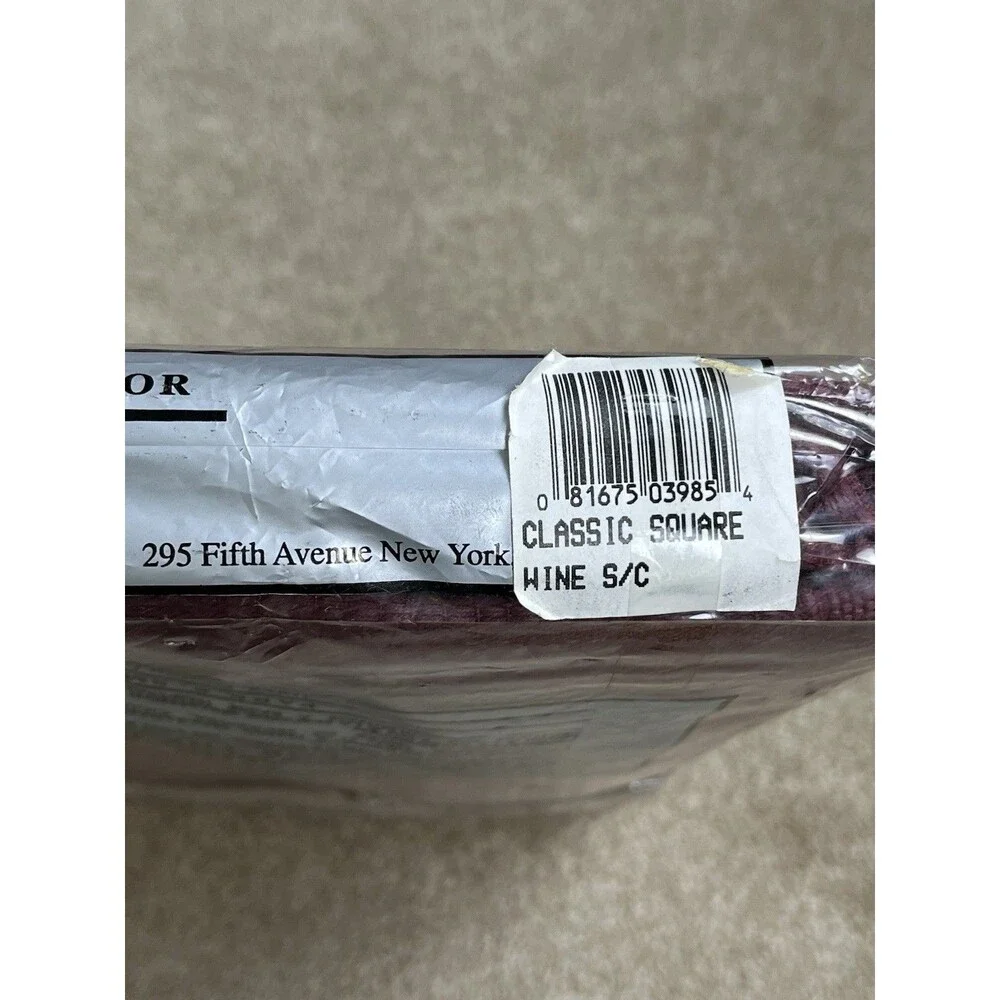 NIP Park B. Smith Classic‎ Square Wine Shower Curtain Cotton Made In India